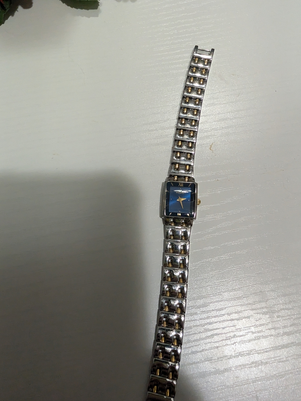 Two-Tone Silver and Gold Women's Bracelet Watch with Blue Dial Pulsar